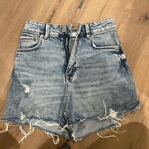 Zara Light Blue Denim Shorts